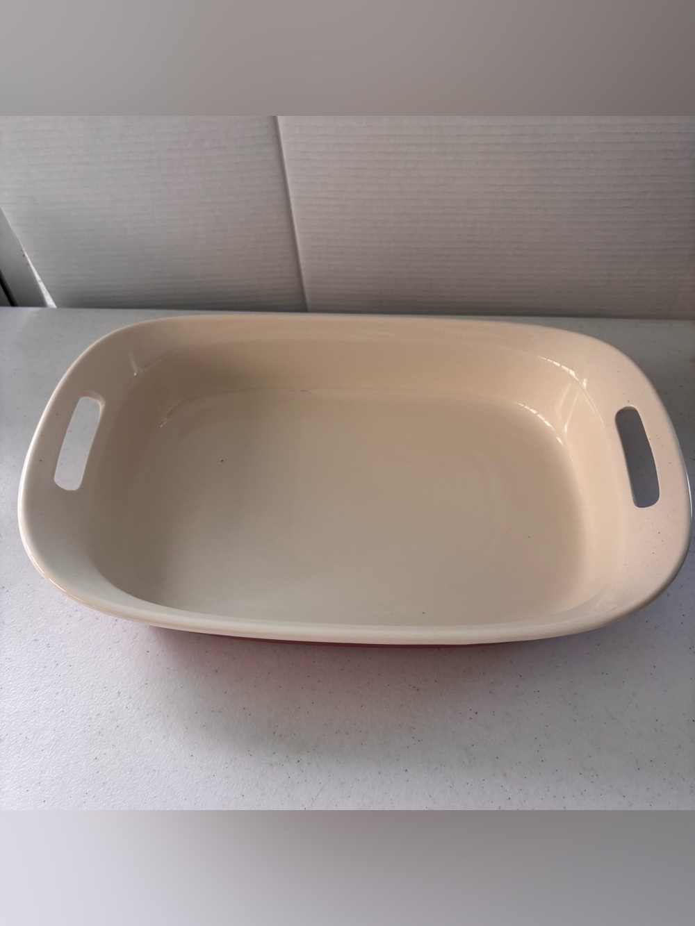 Corningware Cream Rectangular Baking Casserole with Side Handles